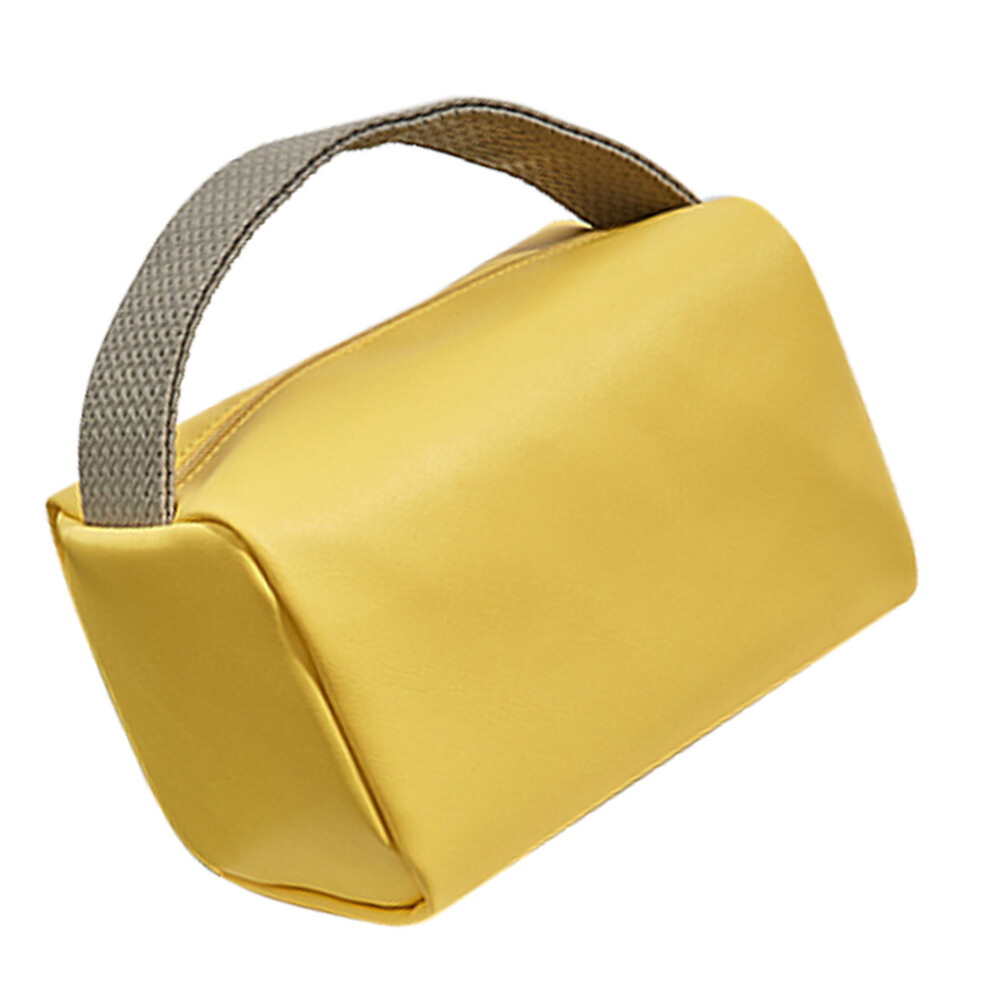 Aboofan Yellow Portable Pvc Cosmetic Organizer Bag Creative Toiletry Pouch