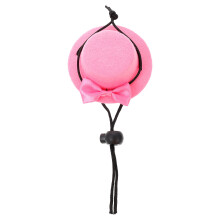 1Set Adjustable Pink Pet Bowler Hat and Bowtie Cloth for Small Pets