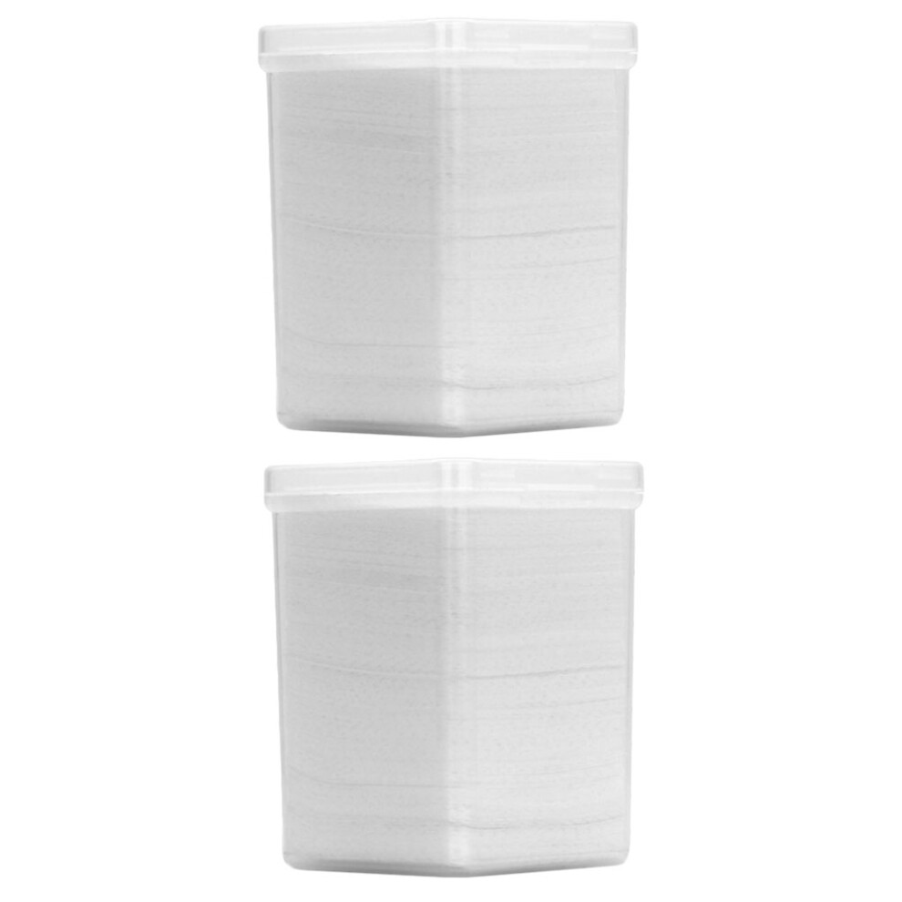 Totority 2 Boxes Eyelash Glue Cleaning Cotton Pads, Nail Polish Remover Tool