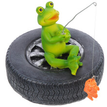 3Pcs Multi Resin Frog Figurines Floating Water Garden Lawn Decor