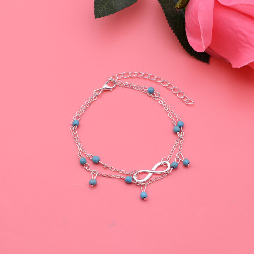 Women's Silver Anklet Bracelet Lightweight Beach Ankle Chain 1