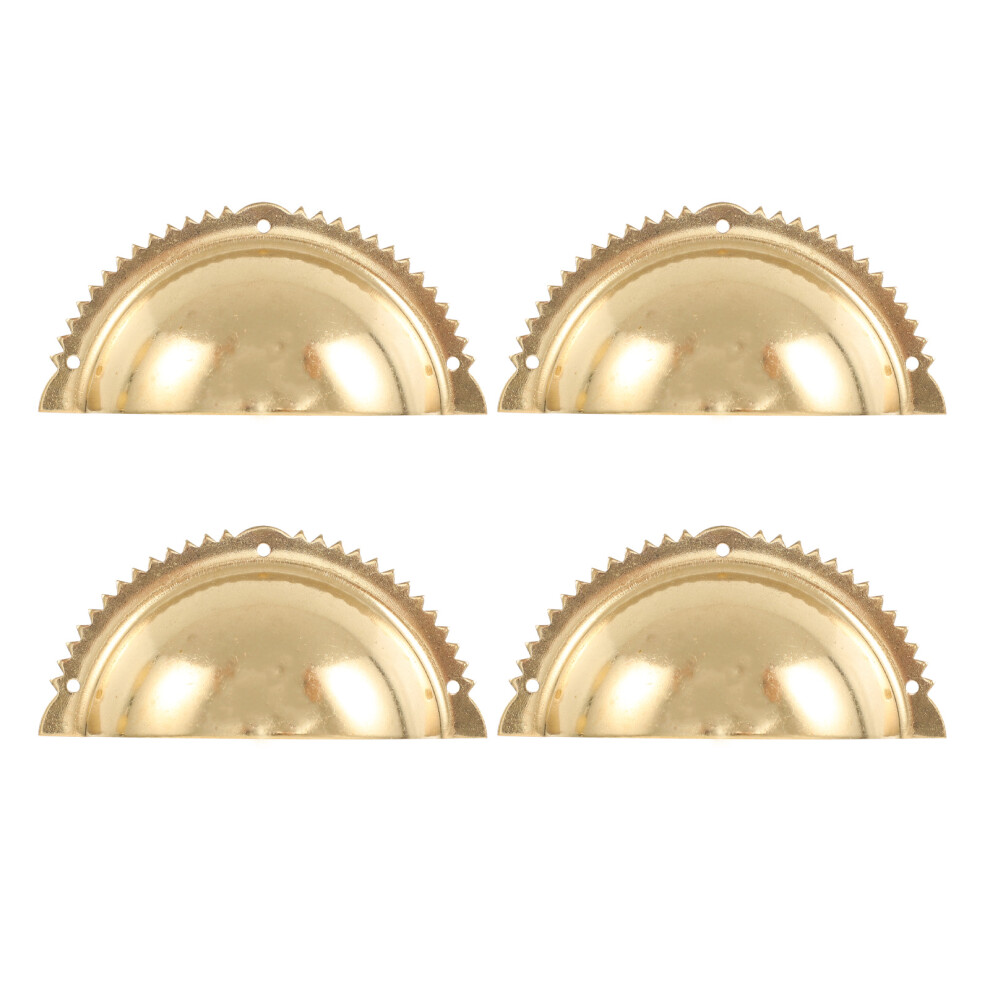 4Pcs Copper Drawer Knobs Golden Semi-Circular Handles For Home Decor 3171129912110