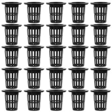 50pcs Hydroponic Planting Baskets Mesh Root Control Cups Plastic For Garden Balcony Nursery Soilless Cultivation