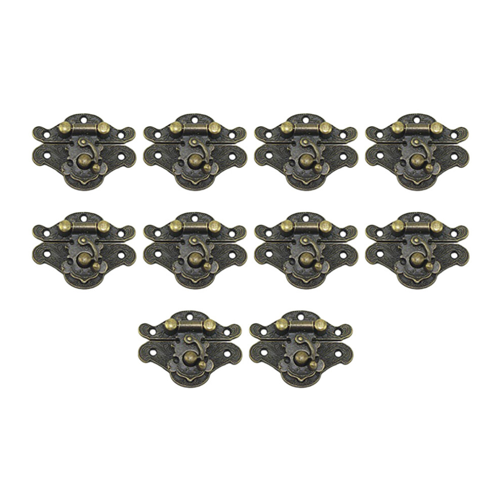 10Pcs Vintage Wooden Box Latch Golden Retro Buckle For Jewelry Cases 3161716848076