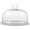 1Set Durable Glass Cake Dome with White Ceramic Stand for Cake Display 1