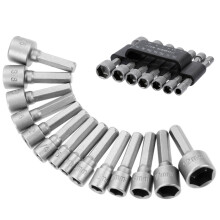 14 pcs 5-12mm socket nut driver bits 1/4 inch hex tool set