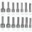 14 pcs 5-12mm socket nut driver bits 1/4 inch hex tool set 3