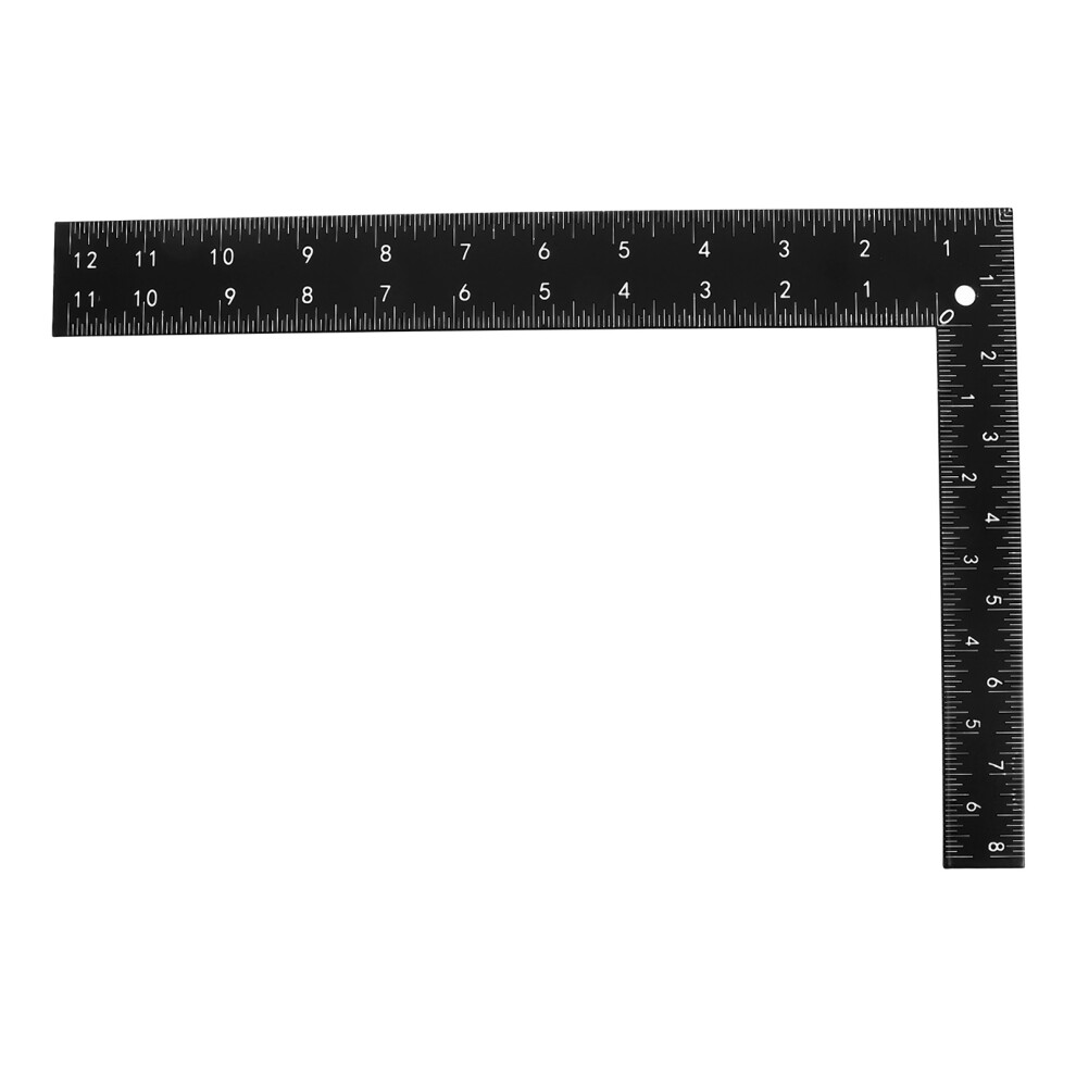 Steel Right Angle Ruler Black Carpenter Square For Woodworking 3053669411196