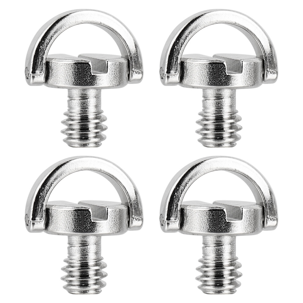 4Pcs Silver Camera Fixing Screws Iron Slotted For Tripod And Monopod 3061975041242