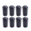 8Pcs Black Tpr Walking Stick Tips for Trekking Poles Protection 1