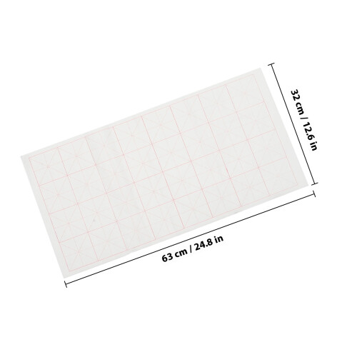 100Pcs Smooth White Writing Paper Rice Calligraphy Sheets for Practice 1