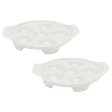 2Pcs Ceramic Snail Baking Plates White Kitchen Bakeware for Baking