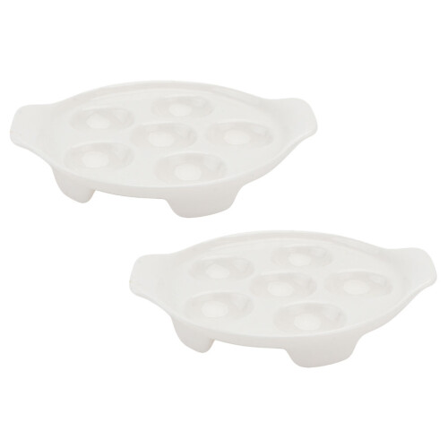 2Pcs Ceramic Snail Baking Plates White Kitchen Bakeware for Baking