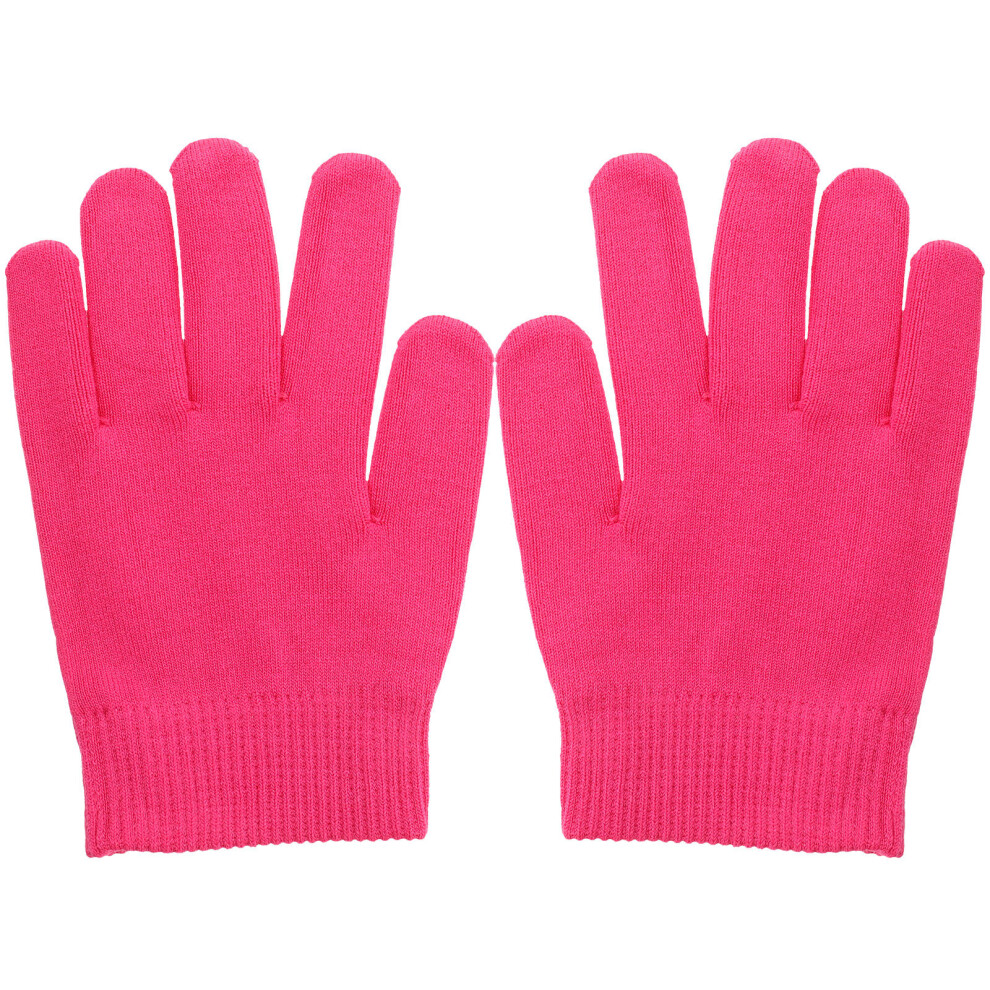 Vaguelly 1Pair Portable Rosy Spa Gloves With Gel For Softening Dry Hands