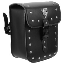 Motorcycle Pouch Black Pu 1 Pcs