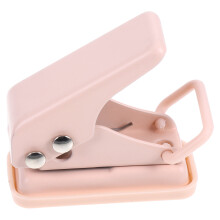 Pink Metal Single Hole Puncher Portable Office Paper Punch Tool