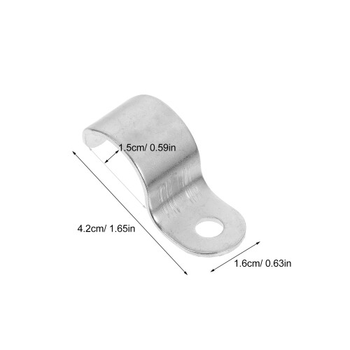 Easy Install Silver Iron Pipe Clamps For Outdoor Wire Support 1