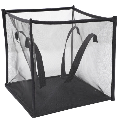 Collapsible Laundry Bin Black Mesh Clothes Organization 1pack 1