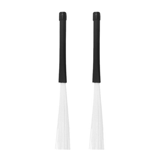 2Pcs Nylon Drum Wire Brush Sticks White Lightweight Drum Brush Set 2