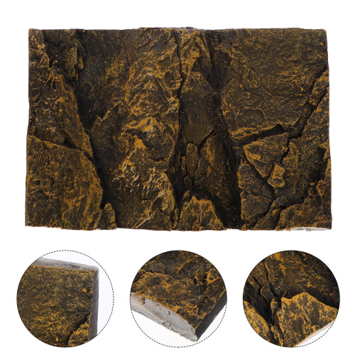 Brown PU Decorative Fish Tank Background Board for Terrarium 2