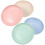 4Pcs Round Plastic Snack Plates Unbreakable Serving For Food Steak 4
