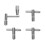 4Pcs Durable Metal Drum Tuning Keys Z Shape Drum Kit Wrenches Silver 1