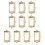10Pcs Golden Metal Label Pull Frames for Drawer Cabinet Vintage Style 1