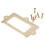 10Pcs Golden Metal Label Pull Frames for Drawer Cabinet Vintage Style 3