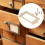 10Pcs Golden Metal Label Pull Frames for Drawer Cabinet Vintage Style 5