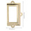 10Pcs Golden Metal Label Pull Frames for Drawer Cabinet Vintage Style 6