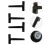 4Pcs Black Aluminum Alloy Window Handles Modern Durable Window Pulls 3