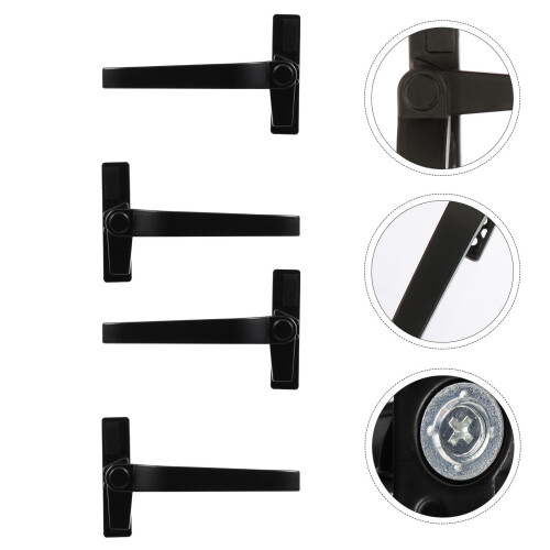 4Pcs Black Aluminum Alloy Window Handles Modern Durable Window Pulls 2