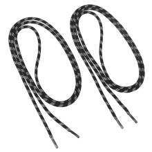 2pcs Black Laces Sneakers High Density Round For Athletic Use