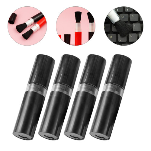 Black Abs 4pcs Keyboard Car Interior Dusting Cleaning Brush 1