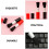 Black Abs 4pcs Keyboard Car Interior Dusting Cleaning Brush 10