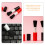 Black Abs 4pcs Keyboard Car Interior Dusting Cleaning Brush 8