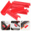 Raindrops 50 Pcs Fingertip Brackets Tile Pad 4.50x1.20x1.00cm Red 3