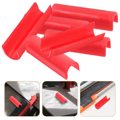 Raindrops 50 Pcs Fingertip Brackets Tile Pad 4.50x1.20x1.00cm Red 2