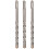 3Pcs Masonry Drill Bits for Concrete Brick Ceramic Tiles Silver Steel 1