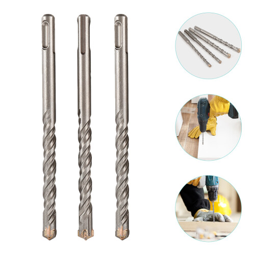 3Pcs Masonry Drill Bits for Concrete Brick Ceramic Tiles Silver Steel 2