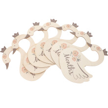 7Pcs Cartoon Swan Baby Clothes Divider For Toddler Closet Organization
