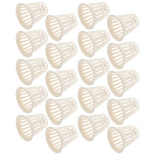 50Pcs White Plastic Hydroponic Plant Baskets for Indoor Gardening