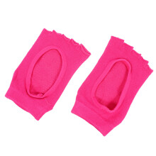 1Pair Yoga Socks Non-Slip Cotton Hollow Breathable for Fitness Rosy