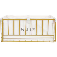 Desktop Wire Storage Bin Metal Organizer For Home Office 1pack