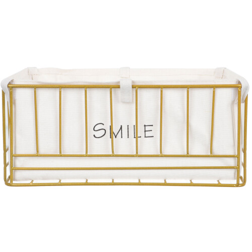 Desktop Wire Storage Bin Metal Organizer For Home Office 1pack