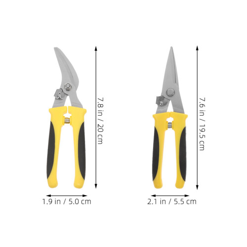 Durable Tin Snips With Dualcolor Grip For Industrial Use 2pcs 1