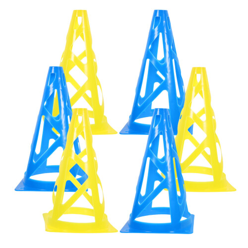 6Pcs Bright Assorted Compact Cones for Soccer Football Speed Training 2