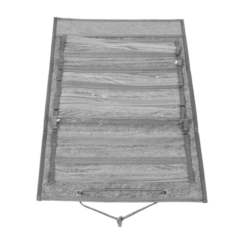 Grey Felt Martial Arts Belt Hanger Wall-Mounted Storage Organizer