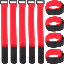 20Pièces Bracelets Nylon Rouge Organisateur Câbles Garage Et Jardin