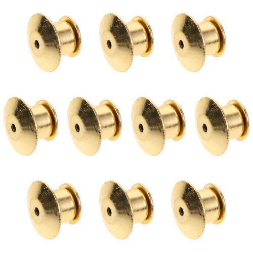 10pcs Metal Pin Backs Locking Pin Studs For Badges Brooches